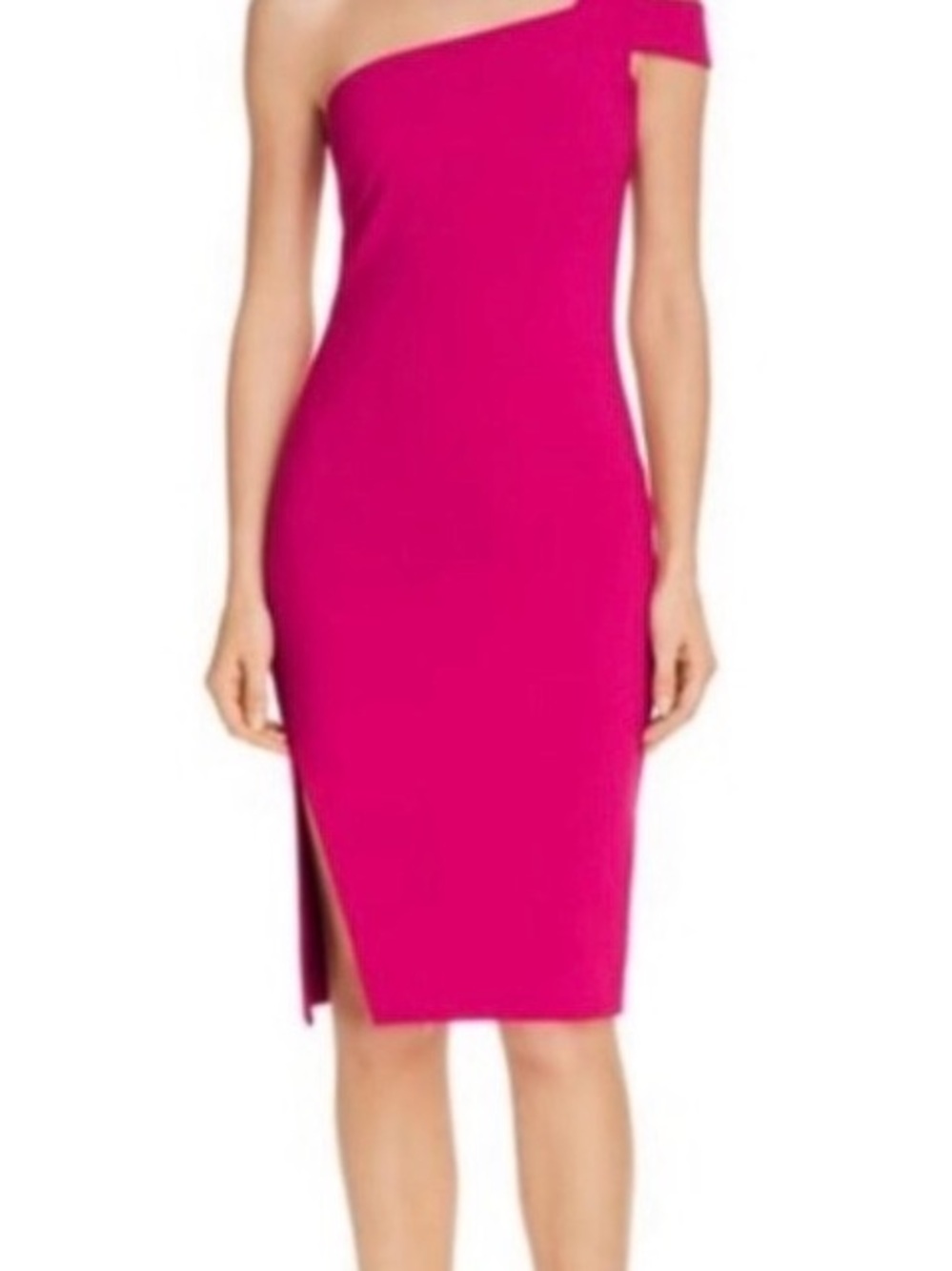 Likely Fuchsia One-Shoulder Sheath Dress- worn once!